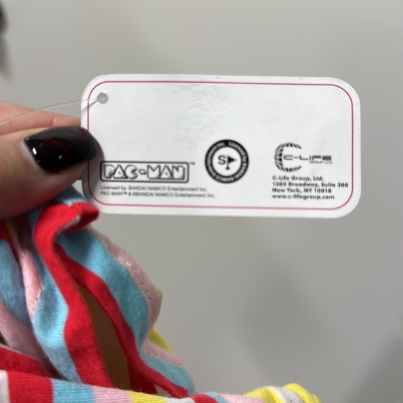 Striped T-Shirt with Pac-Man Logo as - Picture 5 of 5